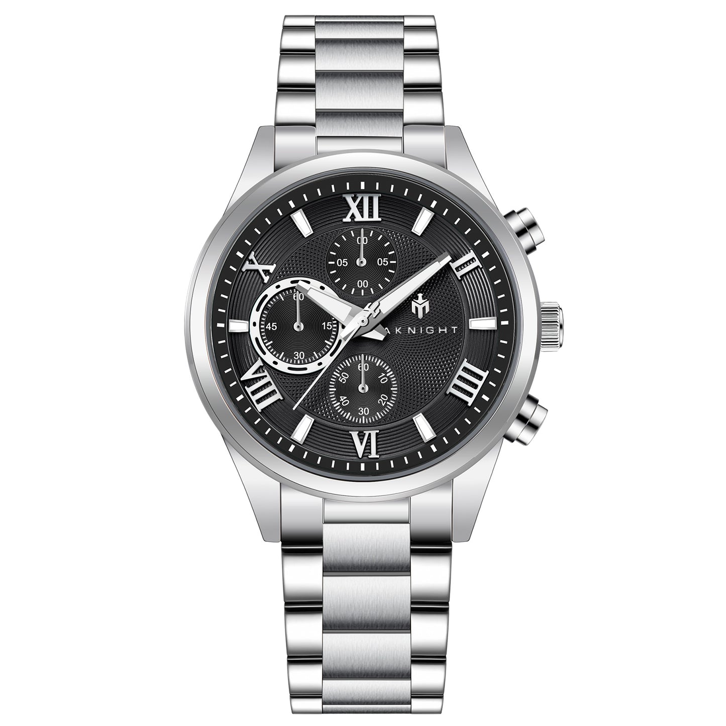 Men Watch Waterproof Stainless Steel Watch For Men Analog Chronograph Fashion Watch, Easy Read Men Dress Watch Luminous Watch Elegant Gift