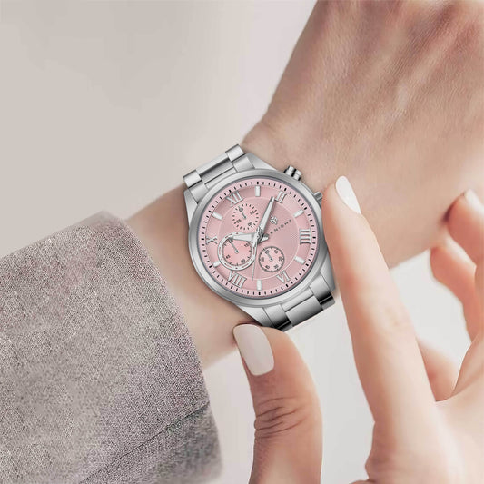 Men Watch Waterproof Stainless Steel Watch For Men Analog Chronograph Fashion Watch, Easy Read Men Dress Watch Luminous Watch Elegant Gift