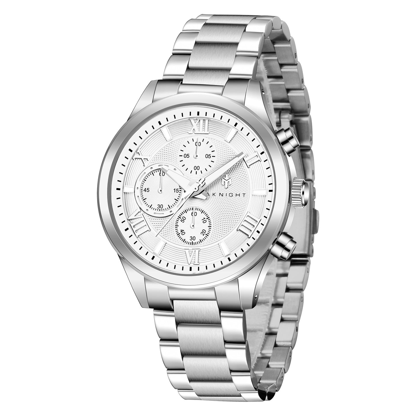 Men Watch Waterproof Stainless Steel Watch For Men Analog Chronograph Fashion Watch, Easy Read Men Dress Watch Luminous Watch Elegant Gift